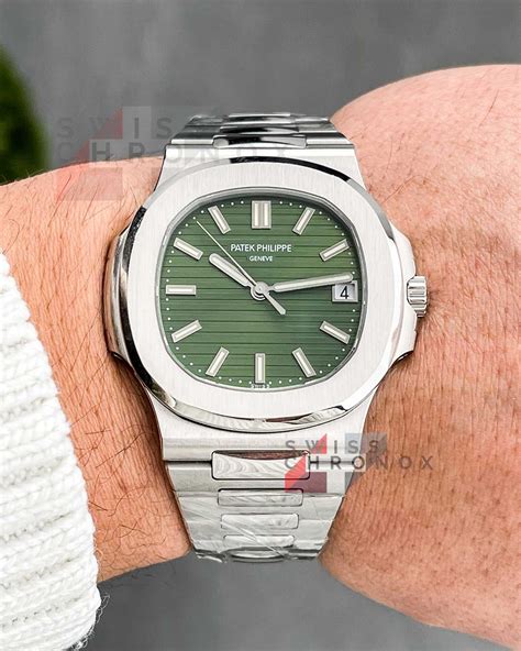 patek philippe nautilus green face|patek philippe nautilus price list.